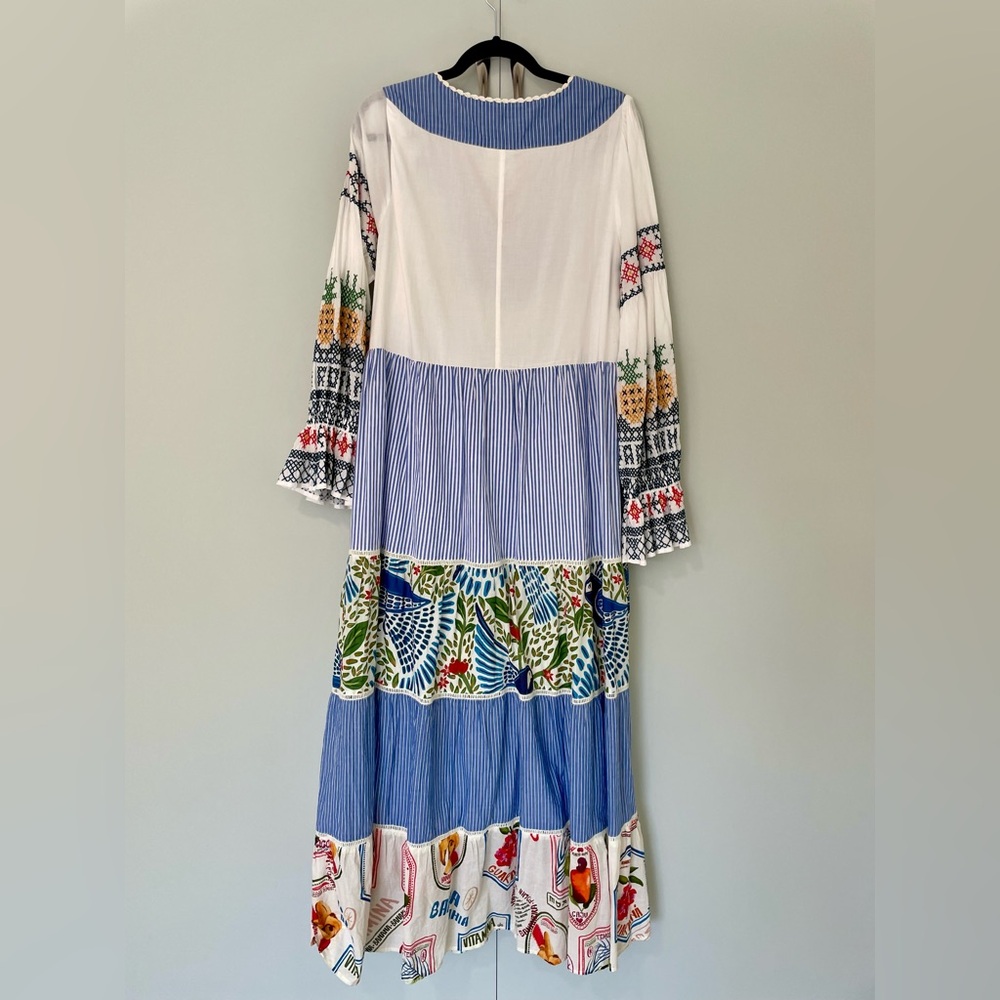 FARM RIO x ANTHROPOLOGIE Pineapple Beach Embroidered Maxi Dress - Picture 5 of 11